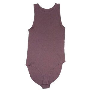 a new day | EUC Mauve Modal Cotton Ribbed Bodysuit Size Large
